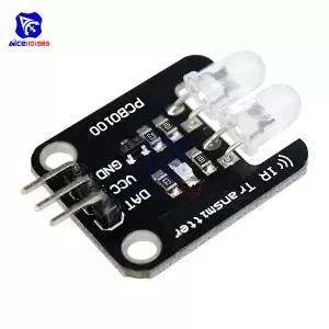 Diymore PCB0100 Arduino 전자 빌딩 블록용 2 채널 적외선 송신기 모듈 IR 송신기