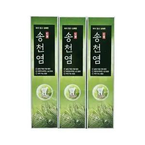 [하프클럽/알티피아]메디안 짜지않고 상쾌한 송천염 치약 120g 3입