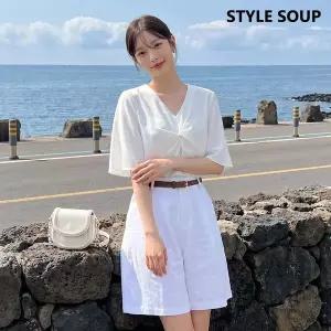 [SOUP] 프론트 트위스트 블라우스 (SC4SSF1)