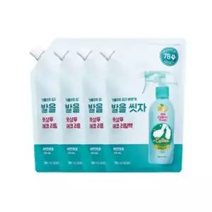 온더바디 코튼풋 발을씻자 풋샴푸 레몬향 리필 500ml x 4개