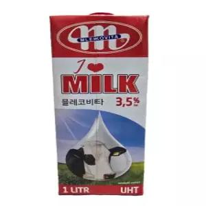 믈레코비타 멸균우유1000ml 12개 1박스