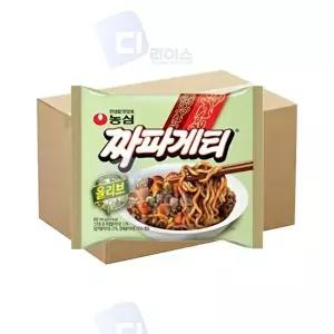 [셀러허브 식품]농심 올리브 짜파게티 140g 40봉 짜장라면 간식 야식 출출할때 혼밥 (51108035)