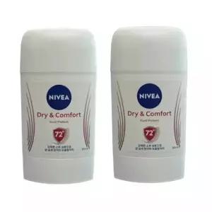 니베아 데오드란트 스틱 드라이 컴포트 50ml x 2개 겨드랑이 땀 냄새 억제제 겨땀