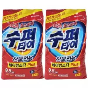 수퍼타이 베이킹소다 9.5kg x 2개