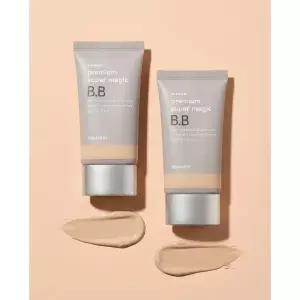 HANSKIN 프리미엄 수퍼 매직 비비크림 45g 2개(비비10g 미니어처스펀지 6매 )
