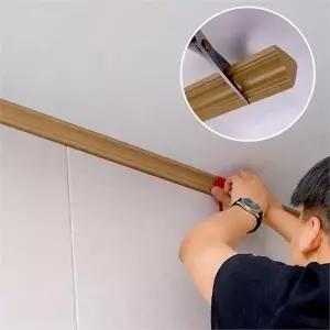 셀프 걸레받이 붙이는 쿠션 몰딩 접착식 걸레받이 1m 인테리어 시공 시트지 굽은 보수 원목