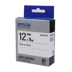 라벨리본 EPSON)라벨프린터리본(SS12K)백색/흑문자