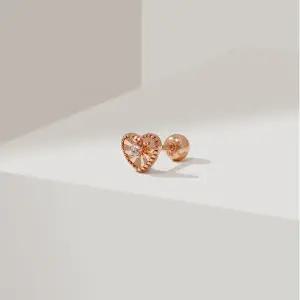 [롯데백화점]로이드 [GB] 하트 컷팅 스톤 포인트 한쪽 14k GOLD 피어싱 LPFN1030G