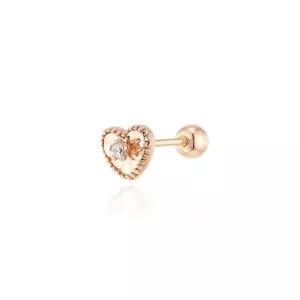 [롯데백화점]로이드 [GB] 하트 컷팅 스톤 포인트 한쪽 14k GOLD  피어싱 LPFN1030G