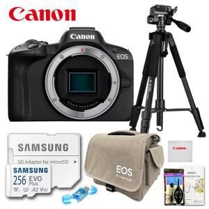 캐논 정품 EOS R50 BODY/프리미엄 삼각대 패키지 7종세트/256GB+EOS가방+액정보호필름+융+청소도구+리더기+삼각대/TJ