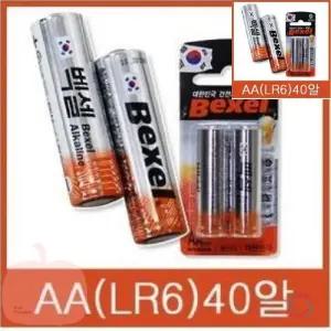 MP 벡셀 알카라인건전지AA 40알 손전등건전지 카메라배터리