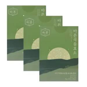 바른 곡물 효소 100% 국내산 20곡 통곡물 효소식품 역가수치 분말 스틱 30포 3개