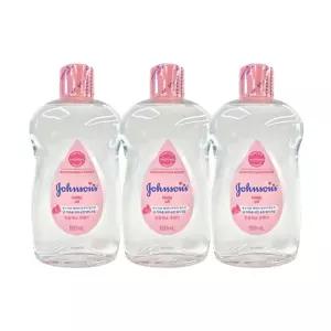 존슨즈 베이비오일 500ml 3개 유아 바디 보습 마사지 오일