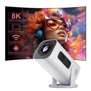 호환 Salange P330W 미니 프로젝터 안 이드 11 280 ANSI 4K 8K 1080P Wifi6 BT5.0 홈 시네마 휴대용 프로젝터 안 이드/IOS 비디오 극장