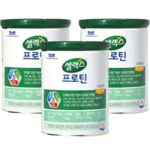 셀렉스 프로틴 고소한맛 304g 3캔 / 단백질 필수아미노산 보충제 헬스