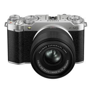 후지필름 X-M5 미러리스 디지털 카메라 XC15-45mmF3.5-5.6 OIS PZ 렌즈 키트 - 실버