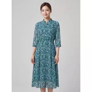 [올포유]여성 플라워 프린트 래글런 원피스 ALONN4121 904_P365805693