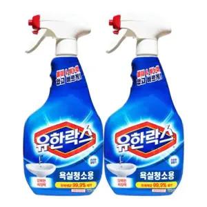 유한락스 욕실청소용 뿌리는소독제 600ml 4개 .