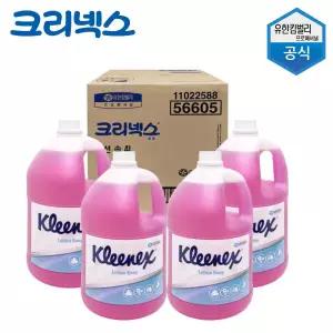 유한킴벌리 크리넥스 핑크 로션솝 물비누 4L 4개 핸드워시 리필 대용량 리필용 손세정제 젤타입 비누 56605