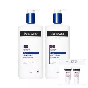 뉴트로지나 데일리 바디 로션 450ml, 2개 + 증정(인텐스 리페어 시카 에멀젼 15ml, 2개)