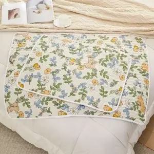 (사이즈 50 x 70cm)생리 방수 패드 플라워 침대 매트 깔개 위생 시트 입원 준비물 노인 요실금 남성 남자