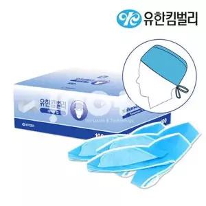 유한 일회용 수술모자 부직캡 의사용 81023 100개