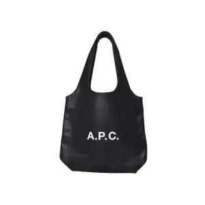 A.P.C [명품] 아페쎄 26SS NINON 로고 프린팅 스몰 토트백 블랙 PUAAT M61861 LZZ