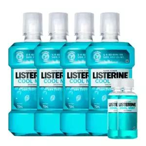 리스테린 쿨민트 750mL 4개 + 리스테린 쿨민트 100ml 2개 증정