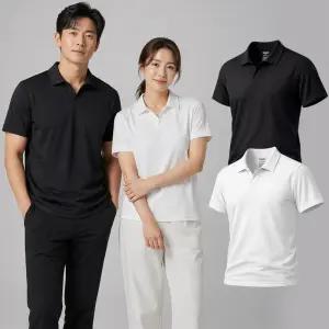 2종1세트 남여 면 넥 스판 카라티셔츠