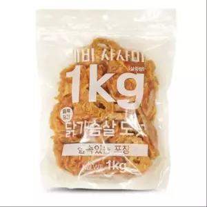 아기고양이간식 강아지 반려견 대용량 간식 사사미 닭가슴살도넛 1kg