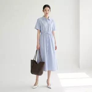 스트라이프 셔츠 롱 원피스(AS2WO591)