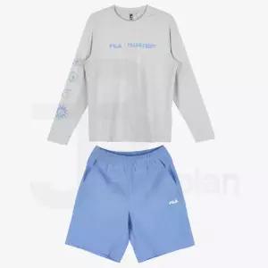 휠라 키즈 3PACK 수영복팬티 긴팔티 반바지 상하세트 FK2FSF2W02M ICG