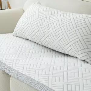 듀라론 3중직 냉감 소파패드 화이트 4인용 65X240cm 듀라론쇼파패드 여름소파패드 냉감쇼파패드