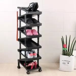 지그재그 신발정리대 11단 이동식 현관 신발장 플라스틱 공간활용
