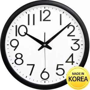 빅넘버35cm 블랙 무소음벽시계 큰숫자 벽시계 대형벽시