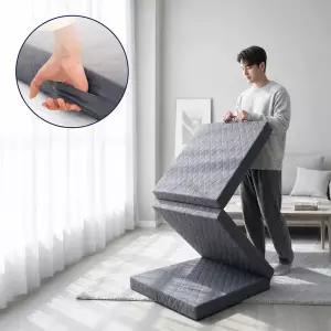[일루일루] 탄탄한 3단 접이식 매트리스 토퍼겸용 고밀도폼 바닥형 10cm