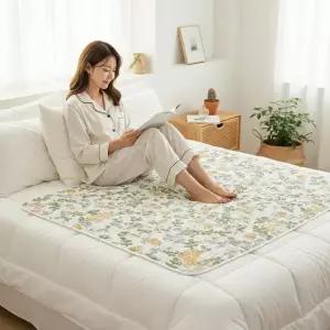 생리용 방수 기저귀매트 방수패드 꽃무늬 시트 위생 침대 커버 침대패드