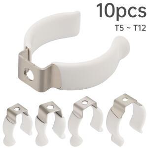 10pcs U 클립 홀더 브래킷 T5-T12  플라스틱 담근 클램프 지원 LED 전구/파이프
