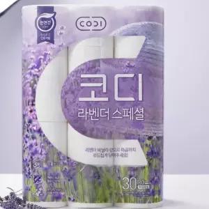 코디 친환경 3겹 라벤더 스페셜 화장지 30m 30롤 3팩