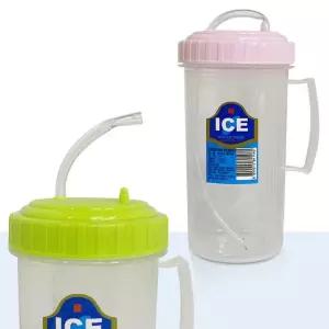 병원물컵 손잡이 빨대물병 덕신 어르 500ml