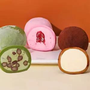 자연미가 크림모찌3종세트 900g(30gx10eax3팩)/딸기,말차,티라미수3종 맛이가득 찹쌀떡 아이스크림 디저트 간식