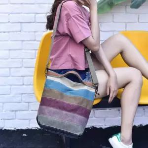 캔버스 레인보우 숄더백 FB15 학생가방 여성 크로스백