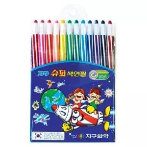 오피스디포 슈퍼색연필 12색 지구화학