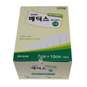 큐앤큐 메딕스밴드 2호(7cmX10cm-100매)반창고/드레싱밴드/붕대