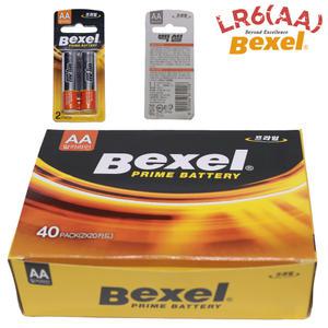 벡셀 LR6 40개 AA사이즈1.5V  알카라인 건전지 리모콘 수신기