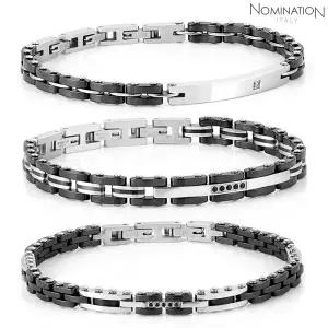 팔찌 STRONG(스트롱) Mens bracelet in steel, ceramic and cz 028302 (택1)