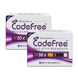 SD 코드프리 혈당시험지(100매) 사용기한 27년7월 당뇨검사지