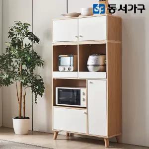 동서가구 애니 800 렌지대＋상부장 세트 키큰 주방수납장 DF643625