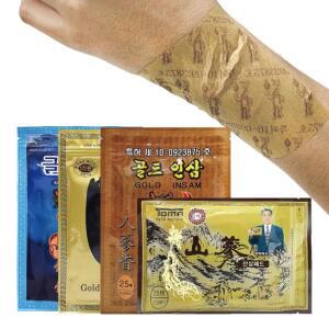 건강패드 200매 250매 붙이는 파스형 4종 찜질 인삼 홍상 산삼 통증완화