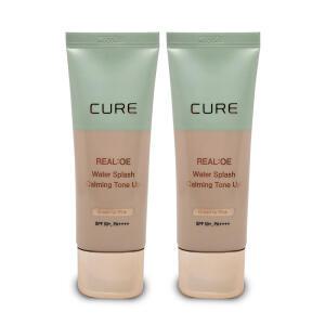 김정문알로에 라센스 로에 큐어 리아로에 워터 스플래쉬 카밍 톤업 40ml(SPF50+) 2개 S1